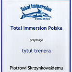 Nadanie tytułu trenera pływania metodą Total Immersion