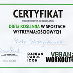 Certyfikat udziału w szkoleniu dietetycznym