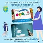 Partner w programie Karty Opolska Rodzina oraz Karty Opolski Senior