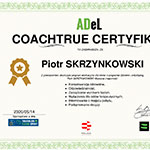 Certyfikat ukończenia kursu edukacyjnego dla trenerów w zakresie czystego sportu i walki z dopingiem - WADA